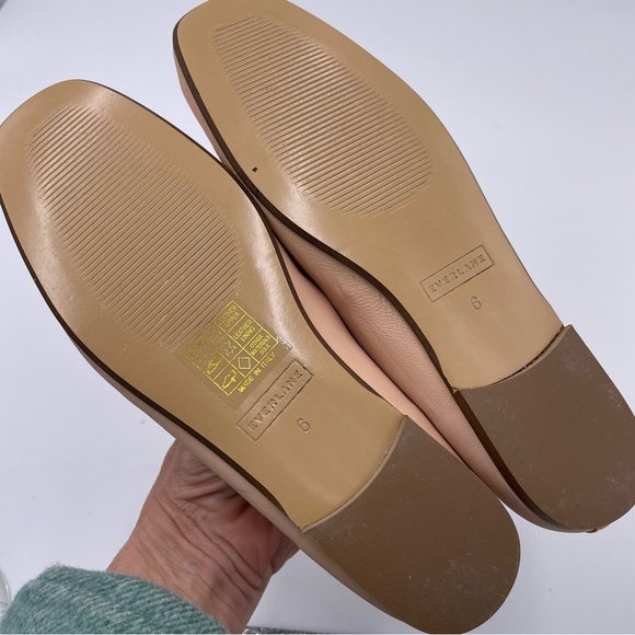 NEW Everlane Pink Italian Leather The Day Tie Ballet Flat in Size 6 - Picture 11 of 15